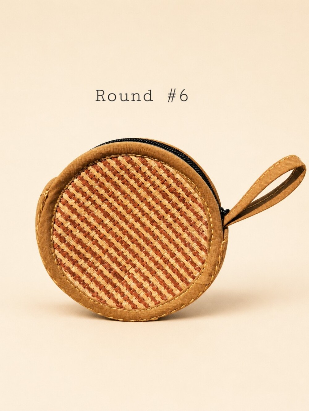 Handwoven Rattan Coin Purse - Round - Picture 8 of 8